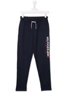 Tommy Hilfiger Junior Logo Printed Track Pants - Blue