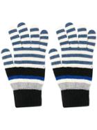 Ps Paul Smith Striped Knitted Gloves - White