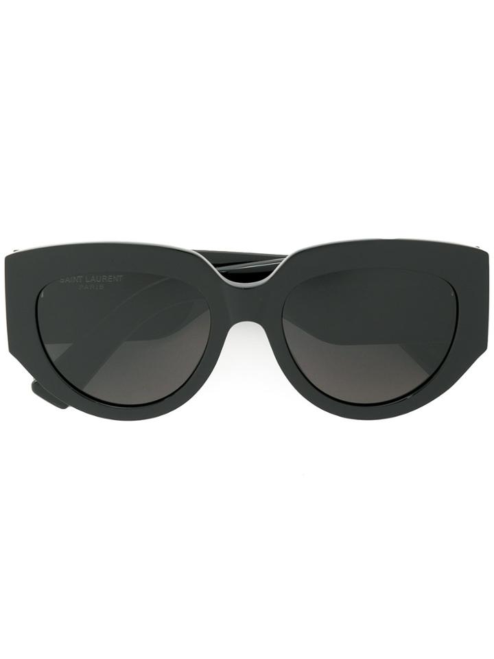 Saint Laurent Eyewear Thick Framed Sunglasses - Black