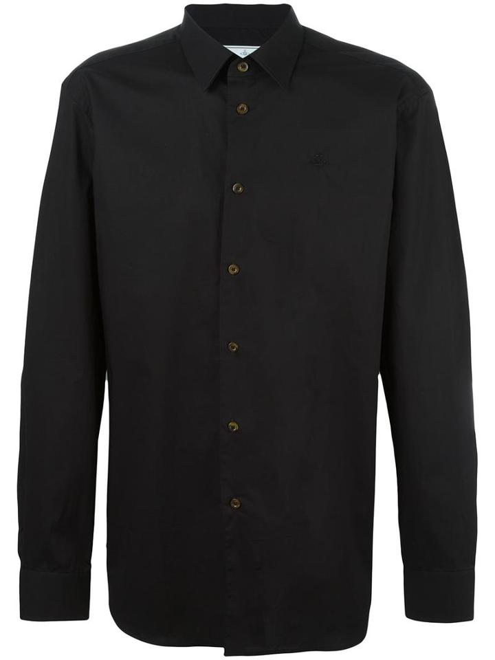 Vivienne Westwood Man Classic Plain Shirt, Men's, Size: 52, Black, Cotton