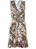 Emilio Pucci Printed V-neck Dress