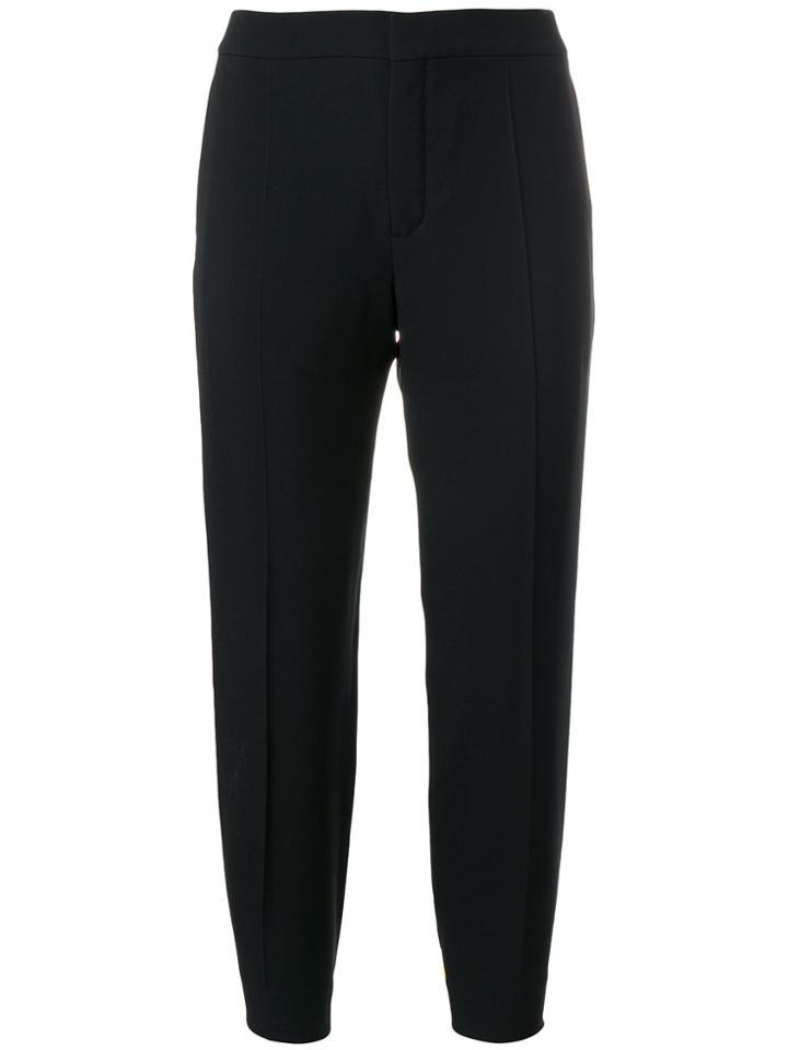 Chloé Cropped Slim Fit Trousers - Black