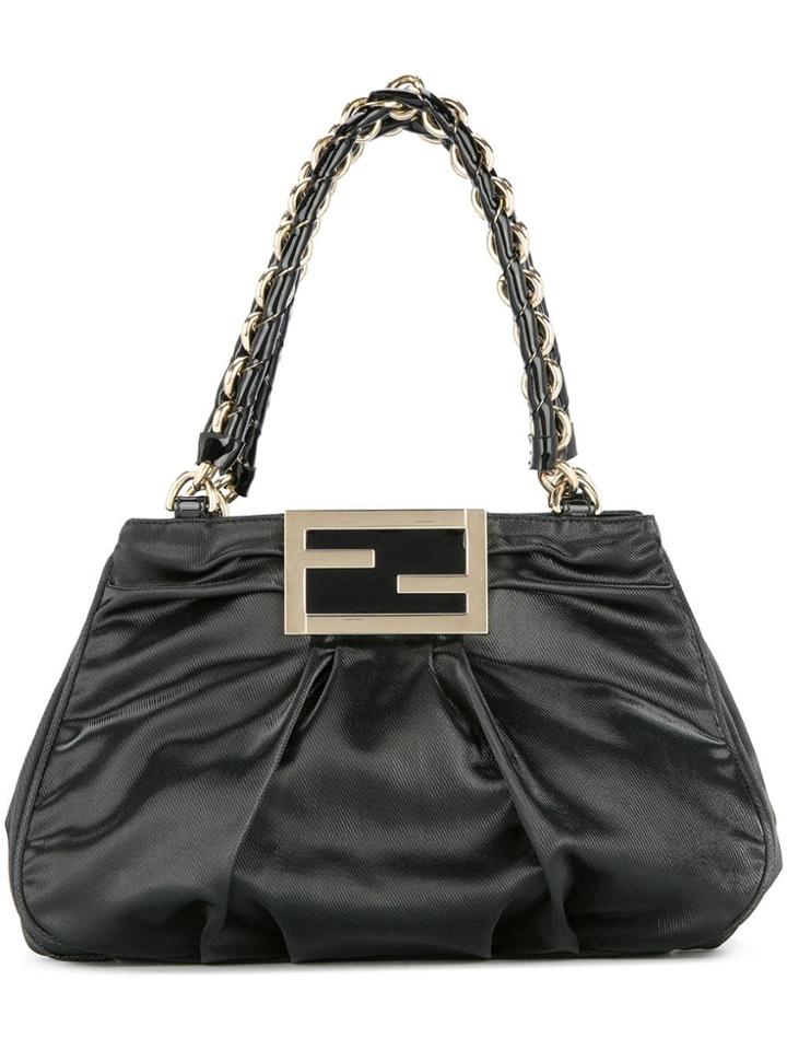 Fendi Vintage Chain Hand Bag - Black