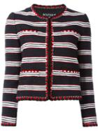 Boutique Moschino Knit Boxy Jacket, Women's, Size: 46, Black, Cotton/polyamide/other Fibers/rayon