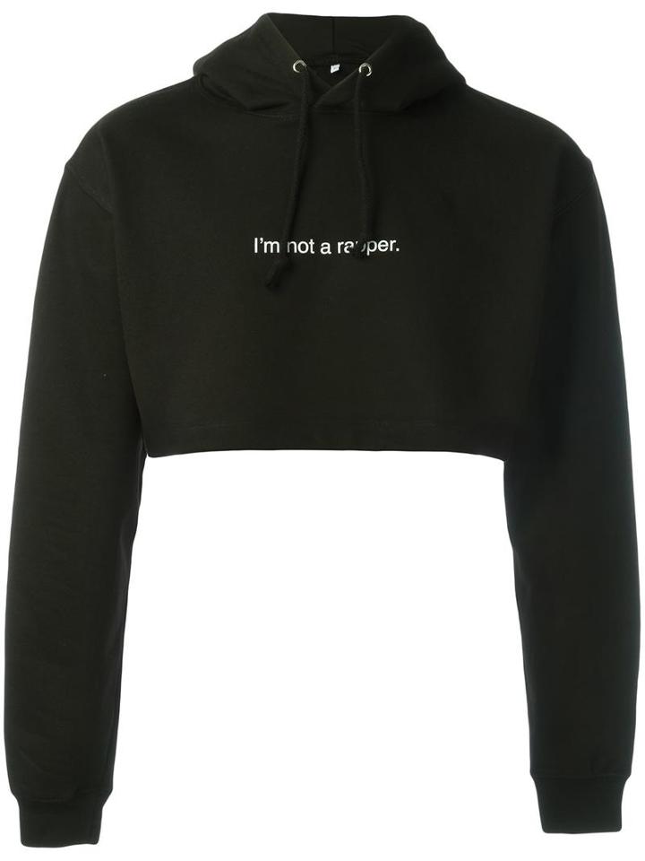 F.a.m.t. 'i'm Not A Rapper' Hoodie, Adult Unisex, Size: Small, Black, Cotton/polyester