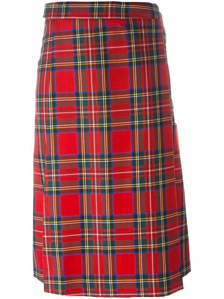 Palm Angels Checked A-line Skirt