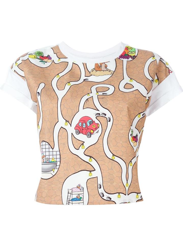 Ultràchic Taupe Map Print Dress