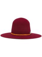 Nick Fouquet Brooch Detail Hat, Men's, Red, Wool Felt