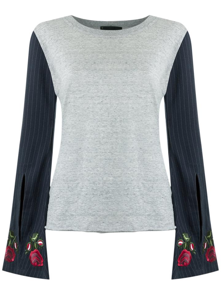Andrea Bogosian Patchwork Blouse - Grey