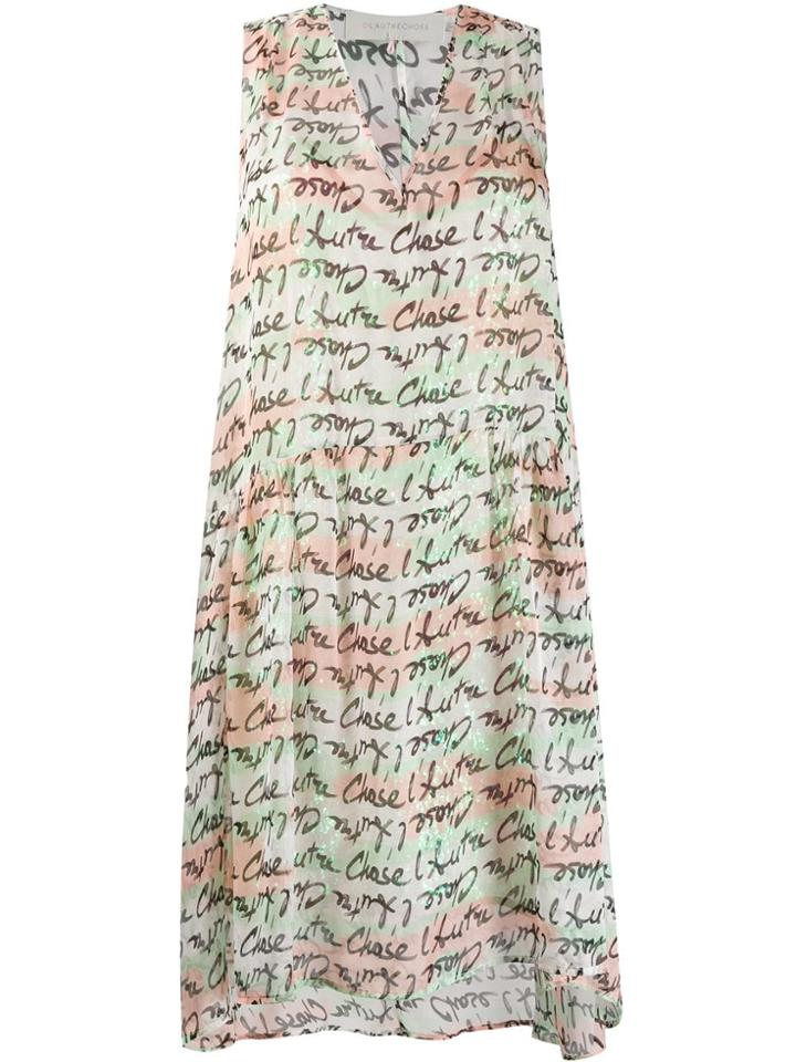 L'autre Chose Logo Motif Dress - Neutrals