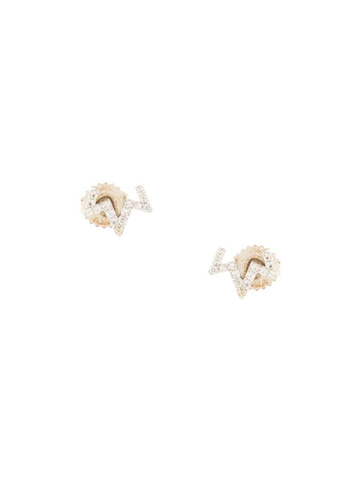 Anzie Aztec Zig Zag Studs - Silver