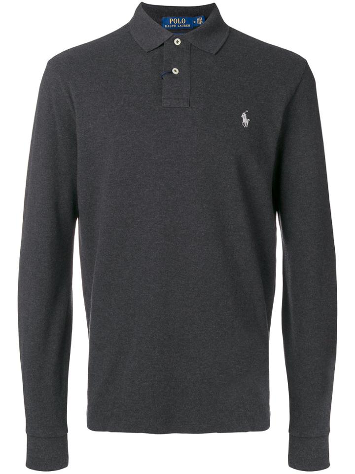 Polo Ralph Lauren Embroidered Pony Polo Shirt - Grey
