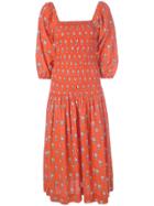 Rhode Resort Elasticated Printed Dress - Red