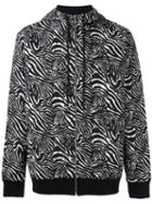 Les Benjamins Zabra Print Hooded Sweatshirt, Men's, Size: Xl, Black, Cotton/polyester/spandex/elastane