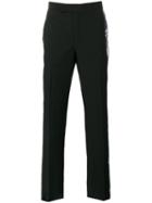 Yang Li Printed Sides Tailored Trousers, Men's, Size: 46, Black, Virgin Wool