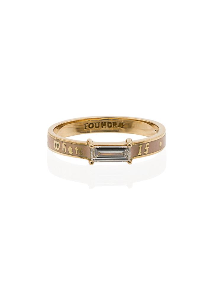 Foundrae If Not Now Then When Diamond Baguette Band - Metallic