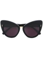 Stella Mccartney - Cat Eye Frame Sunglasses - Women - Acetate - One Size, Black, Acetate