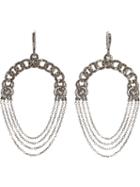 Garrard Diamond Chain Earrings, Women's, Metallic