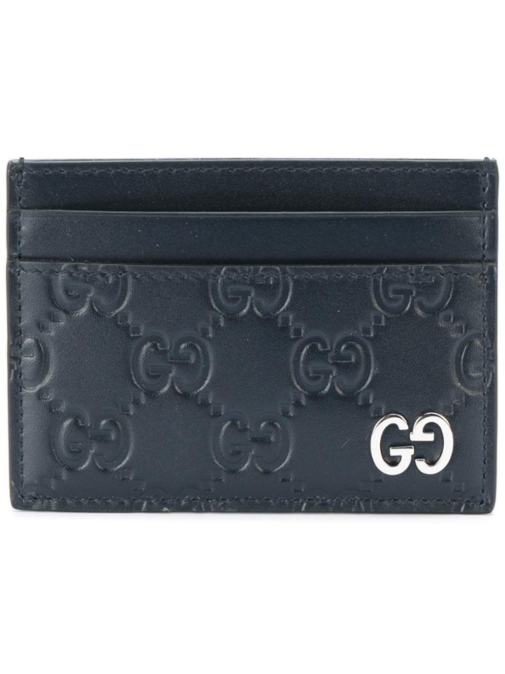 Gucci Signature Card Case - Blue