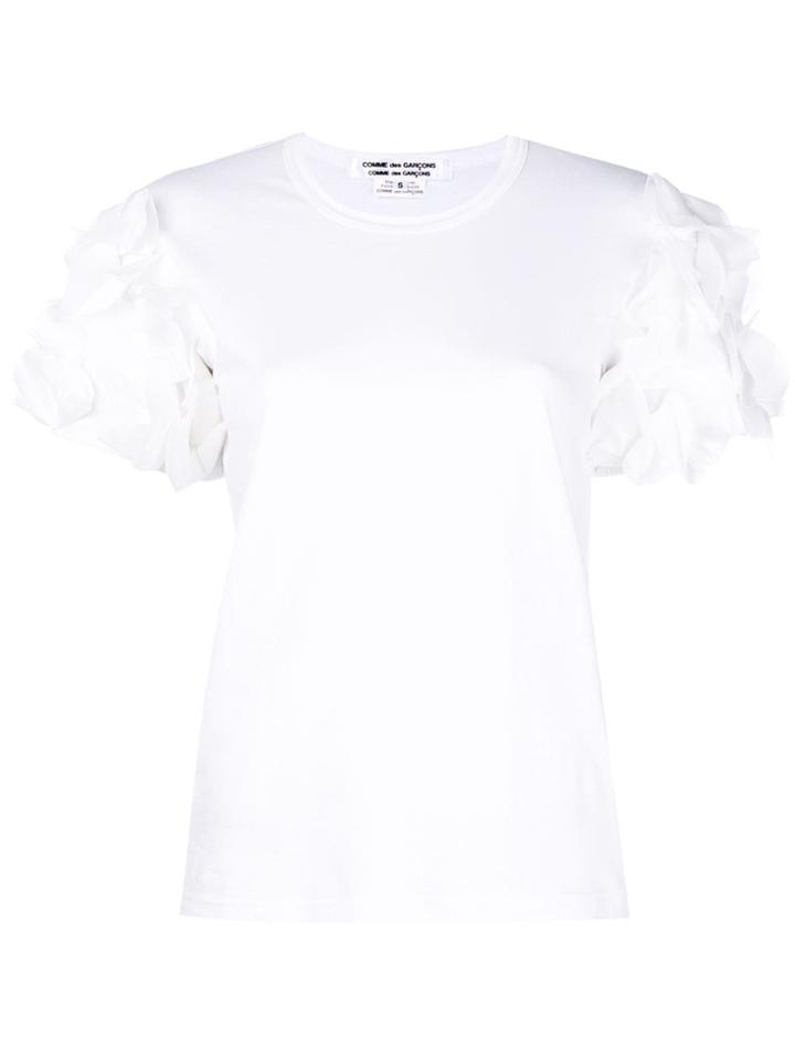 Comme Des Garçons Comme Des Garçons Ruffle Appliqué T-shirt - White