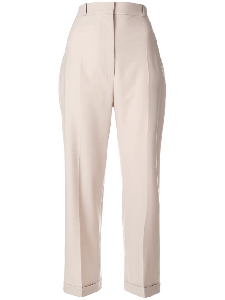 Jacquemus Creased High Waisted Trousers - Nude & Neutrals