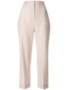 Jacquemus Creased High Waisted Trousers - Nude & Neutrals