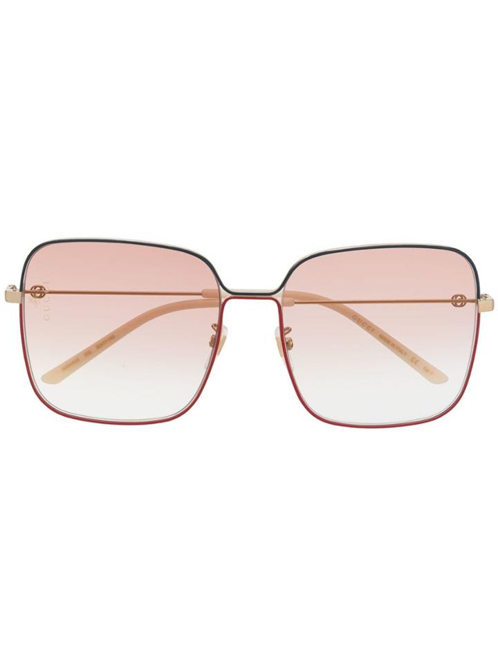 Gucci Eyewear Oversized Gradient Sunglasses - White