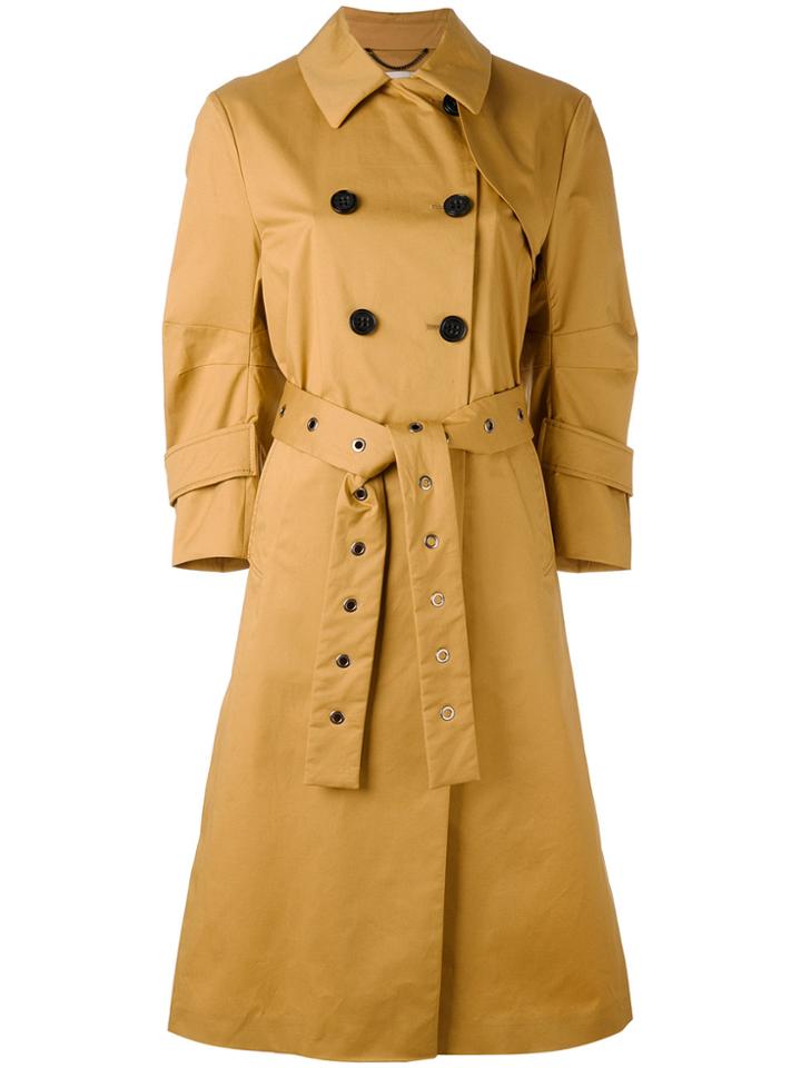 Dorothee Schumacher Double-breasted Midi Coat - Yellow & Orange