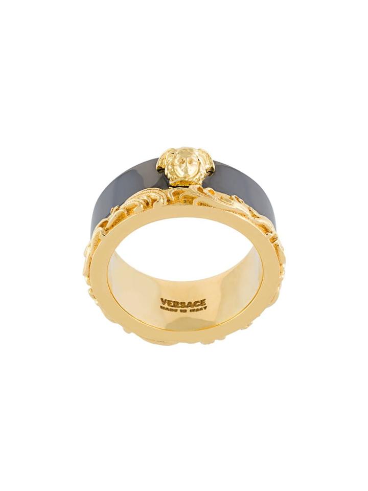 Versace Barocco Border Ring - Metallic