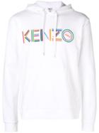 Kenzo Printed Logo Hoodie - White