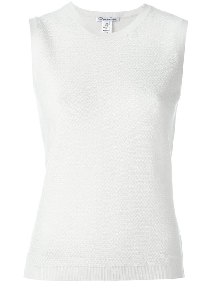 Oscar De La Renta Sleeveless Jumper, Women's, Size: Small, Nude/neutrals, Virgin Wool
