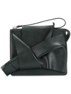 Nº21 Abstract Bow Clutch Bag - Black