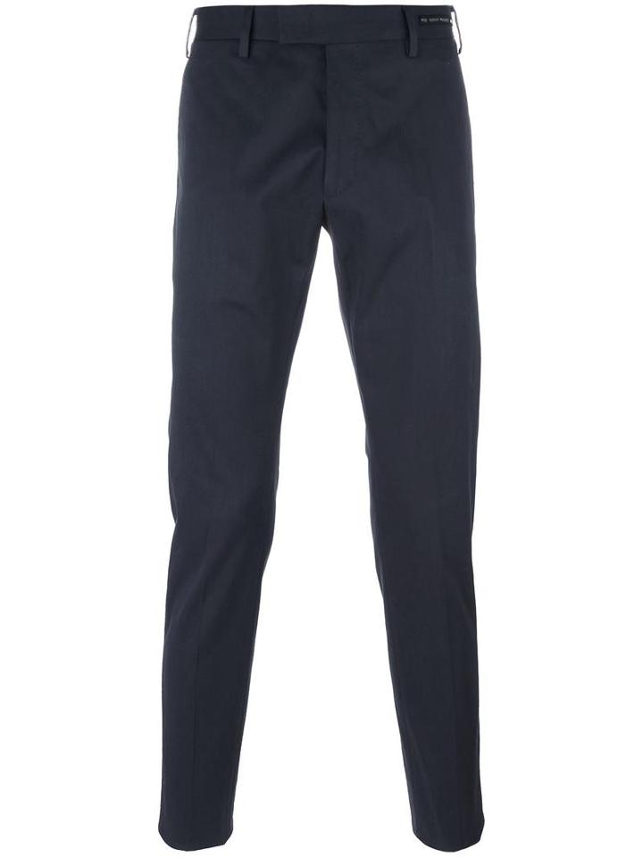Pt01 Slim-fit Trousers, Men's, Size: 48, Grey, Cotton/spandex/elastane