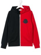 Moncler Kids Two-tone Hoodie - Blue