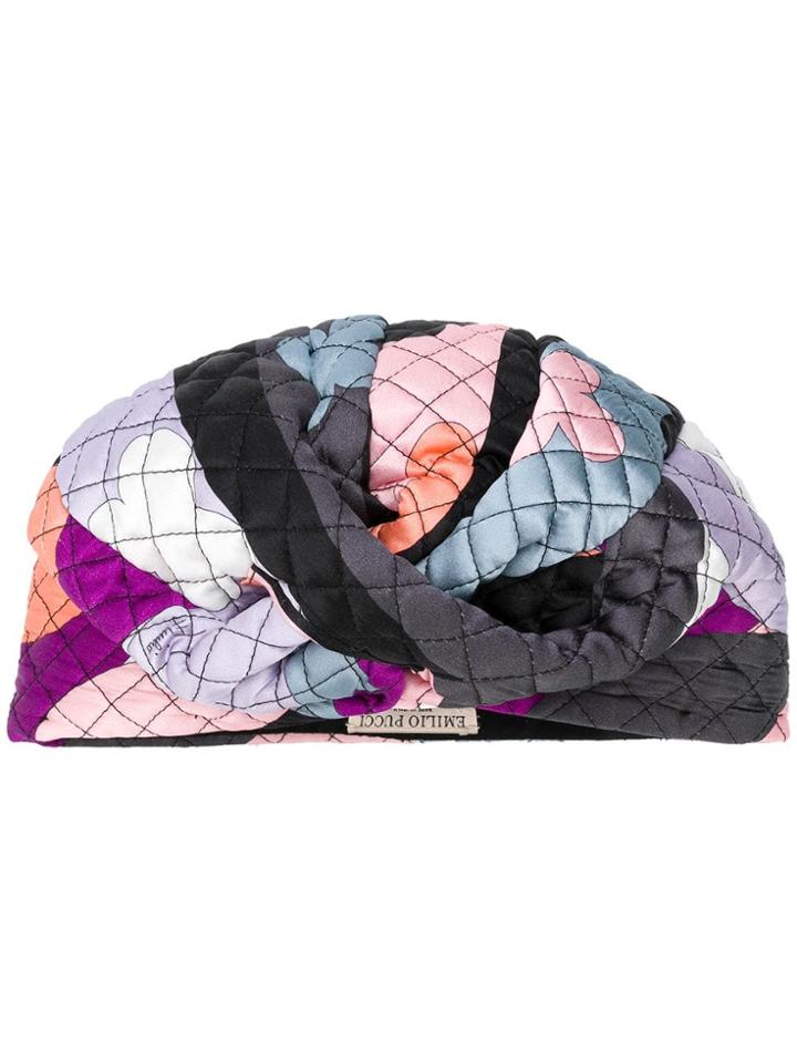 Emilio Pucci Twisted Front Turban - Black