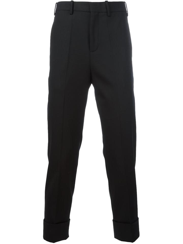 Neil Barrett Slouch Skinny Trousers, Men's, Size: 48, Black, Polyester/spandex/elastane/virgin Wool