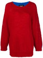 Calvin Klein 205w39nyc Oversized Colour-block Jumper - Red