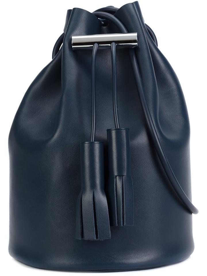 Building Block Bucket Shoulder Bag, Women's, Blue