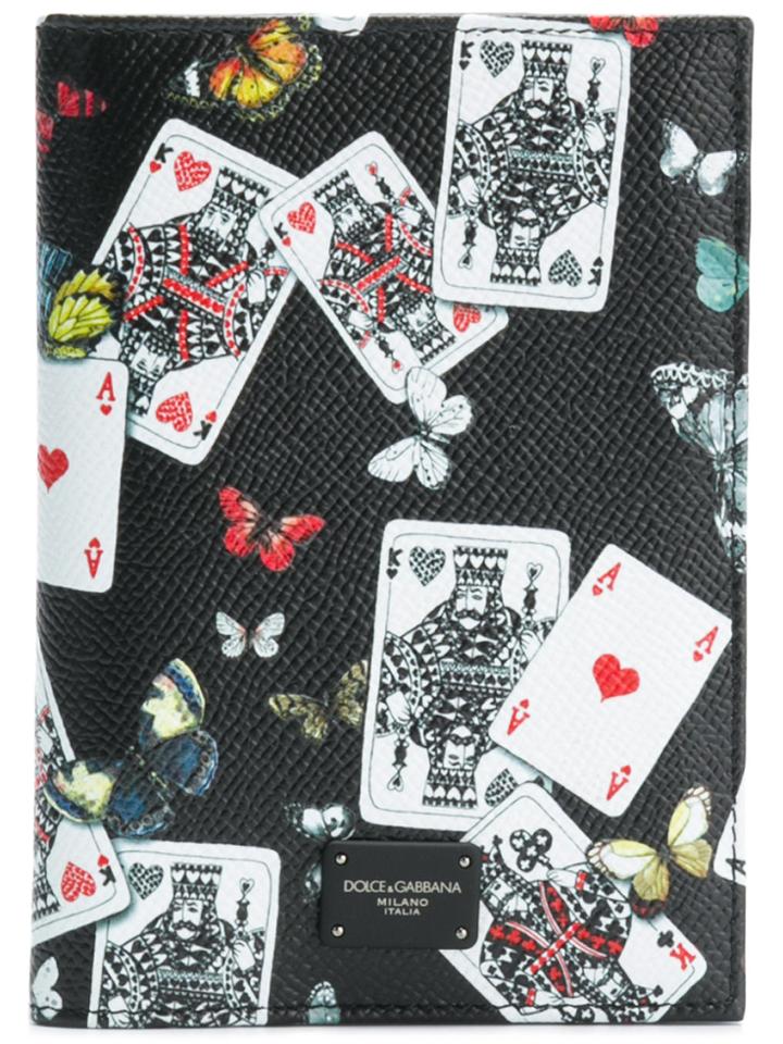 Dolce & Gabbana Playing Cards Passport Holder - Black