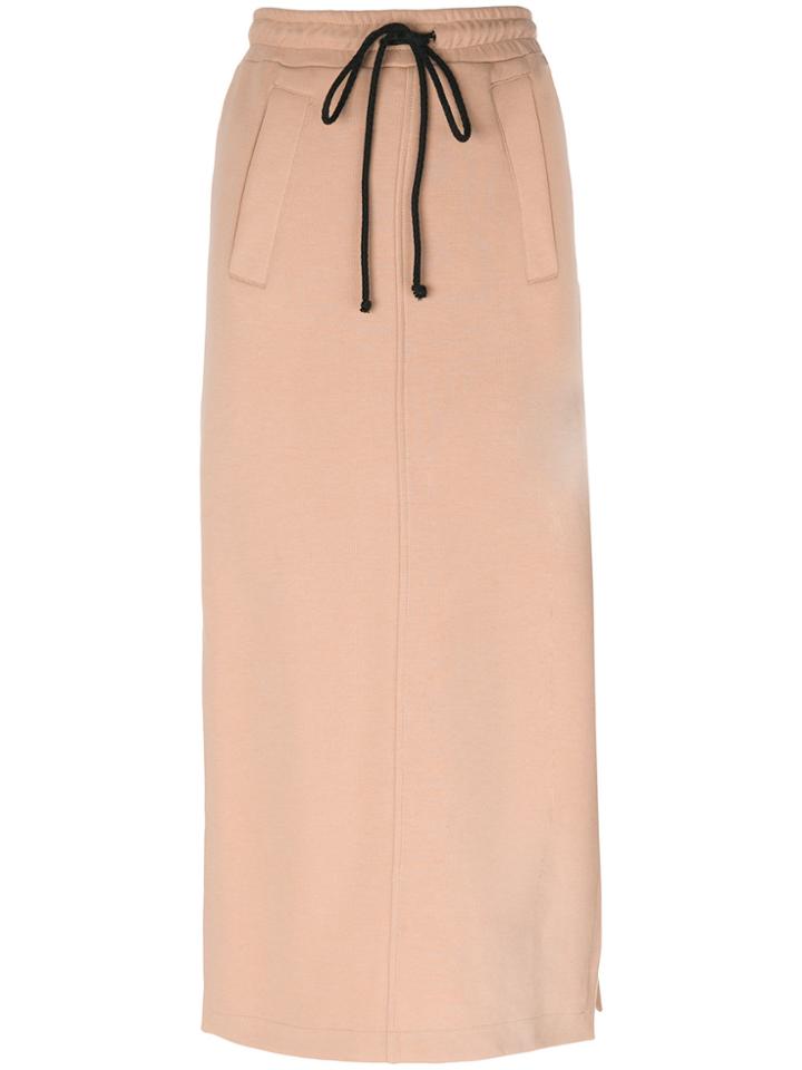Lost & Found Rooms Long Drawstring Skirt - Nude & Neutrals