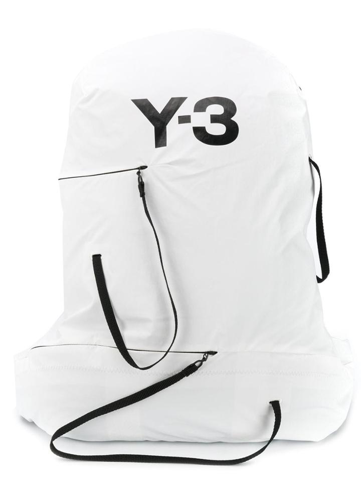Y-3 Connected Zippers Backpack - White