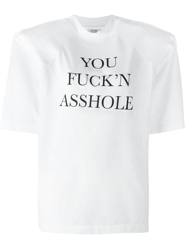 Vetements - Structured T-shirt - Women - Polyester - S, Women's, White, Polyester