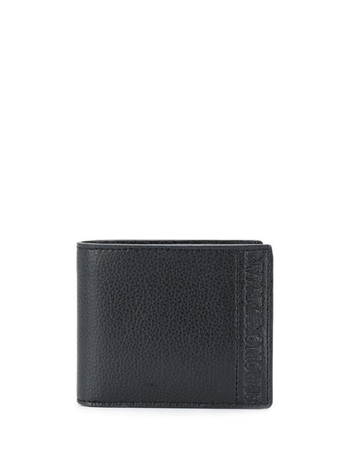 Emporio Armani Embossed Logo Bifold Wallet - Black