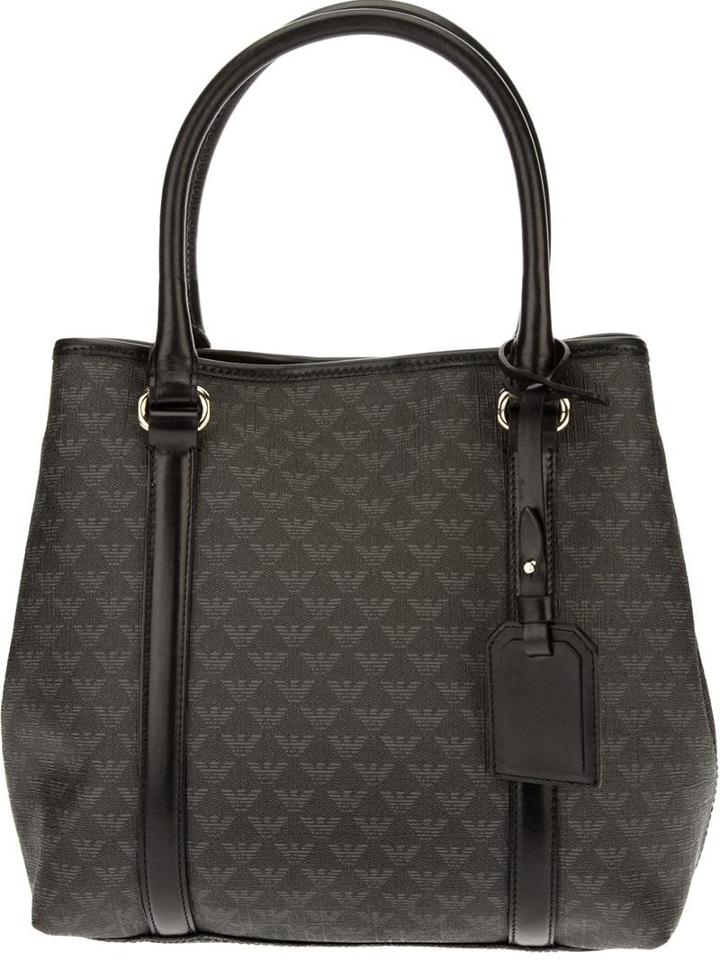 Emporio Armani Monogram Printed Tote Bag