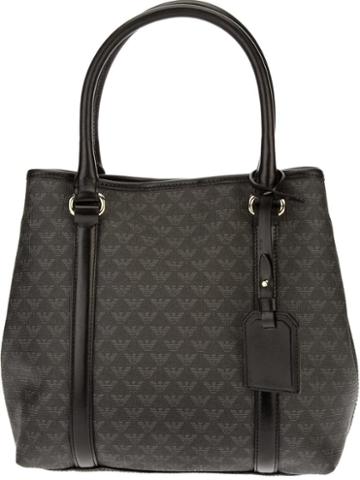 Emporio Armani Monogram Printed Tote Bag