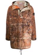 Stone Island Distressed Lightweight Jacket - Brown