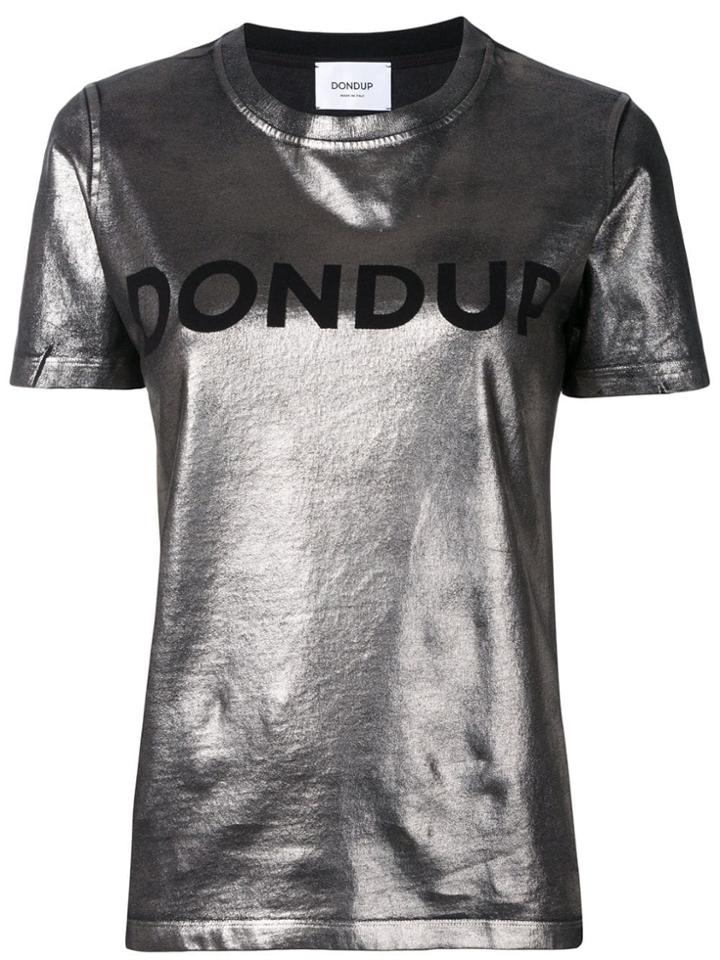 Dondup Coated Logo T-shirt - Metallic