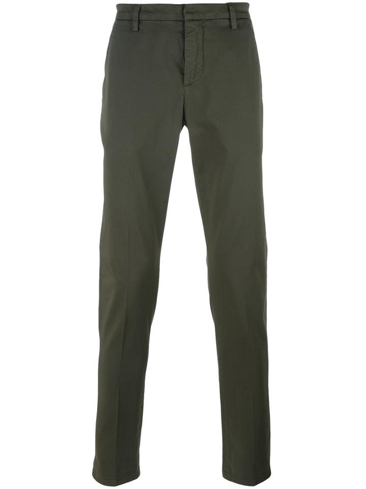 Dondup Gaubert Trousers, Men's, Size: 36, Green, Cotton/elastodiene