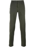 Dondup Gaubert Trousers, Men's, Size: 36, Green, Cotton/elastodiene