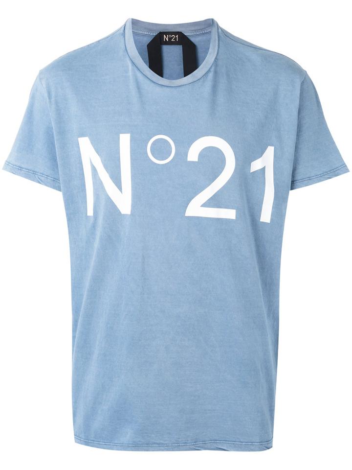 No21 - Printed T-shirt - Men - Cotton - Xl, Blue, Cotton